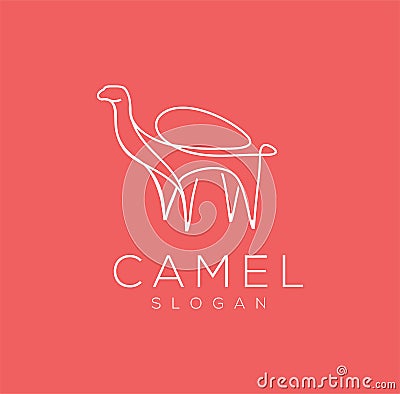 Simple Camel logo Simple Unique line Flat icon design vector Stock Stock Photo