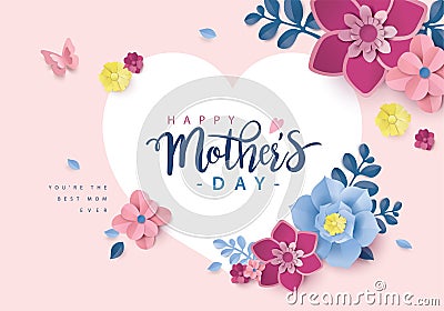 Happy Mother`s Day Vector Illustration