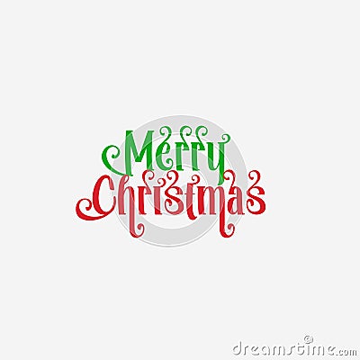 Christmas lettering Vector Illustration