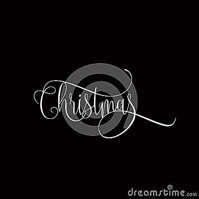 Christmas lettering Vector Illustration