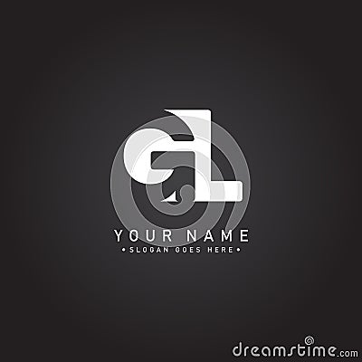 Initial Letter GL Logo - Minimal Business Logo Vector Illustration