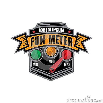 Fun Meter Racing event logo, good for tshirt design and badge Vector Illustration