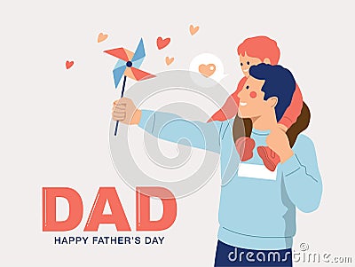 Happy Father`s Day Vector Illustration