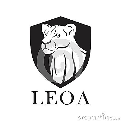 Leoa queen head animal leo princes Vector Illustration