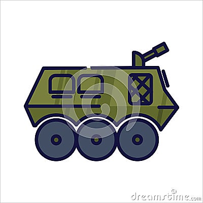 Illustration of the armored fighting vehicle Vector Illustration