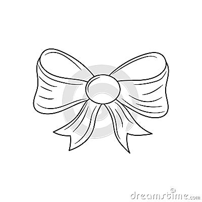 Hand Drawn Bows Ribbon vector illustration Cartoon Illustration