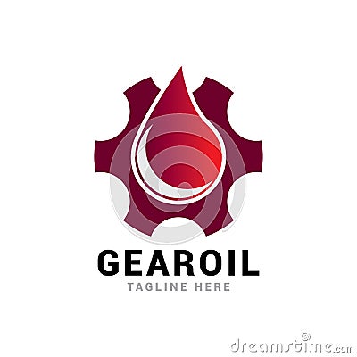 Gear drop oil Stock Photo