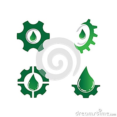 Gear drop oil Stock Photo