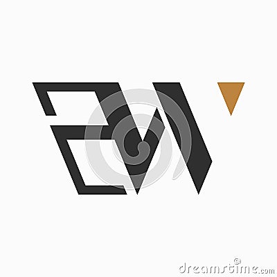 AW, WA, W AND A Abstract initial monogram letter alphabet logo design Vector Illustration