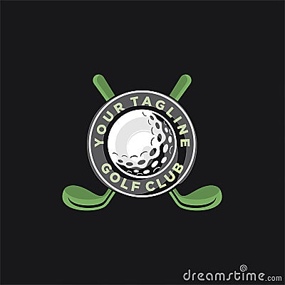 Golf club sport icons and badges. Vector symbols of golf Vector Illustration