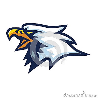 Eagle Hawk Falcon Mascot Logo Mascot Design Vector Vector Illustration