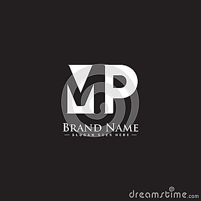 Initial Letter MP Logo - Minimal Business Logo Vector Illustration