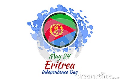 May 24, Independence Day of Eritrea vector illustration. Vector Illustration