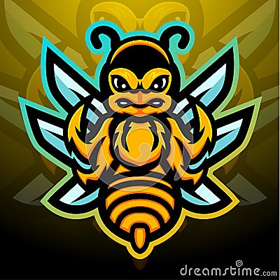 Stinger mascot esport logo design Vector Illustration