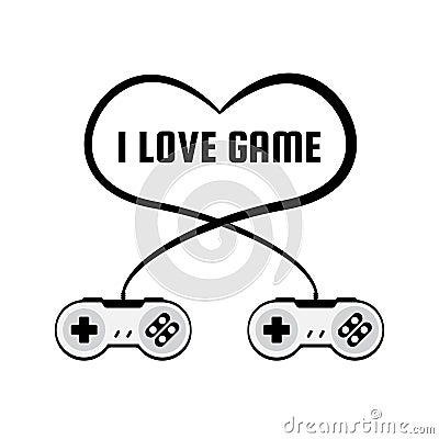 Love Game Logo Design Vector Illustration