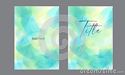 Watercolor floral abstract background for the cover design Vector Illustration
