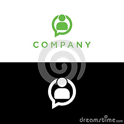 People contact,customer service or call center logo icon illustration design Vector Illustration