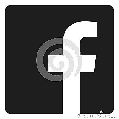 Facebook logo with vector Ai file. Squared Black PNG Vector Illustration