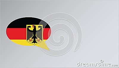 Germany flag in spech bubble Stock Photo