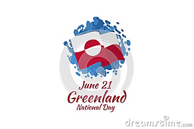 June 21, National Day of Greenland. vector illustration Vector Illustration