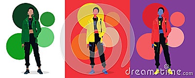 Street fashion Vector Illustration