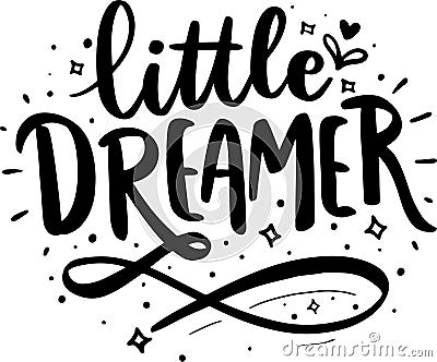 Little Dreamer Vector Illustration