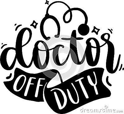 Doctor Off Duty Vector Illustration