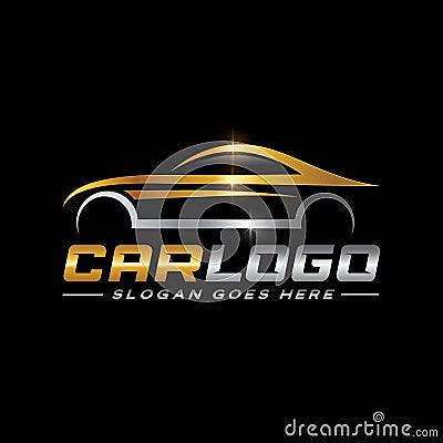 Detailing Gold Silver Car Logo Vector | CartoonDealer.com #221609683