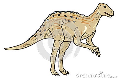 hypsilophodon dinosaur ancient vector illustration transparent background Vector Illustration