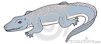 ichthyosaurus crocodile dinosaur ancient vector illustration transparent background Vector Illustration