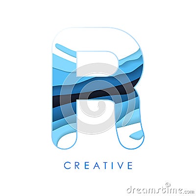 Logo R Letter Design with Fonts and Creative Letters. Vector Illustration