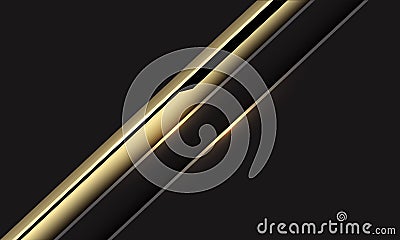 Abstract gold black cyber line slash on dark grey design modern futuristic background vector Vector Illustration