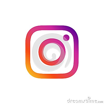 Instagram logo with vector eps file. Squared Coloured. Vector Illustration