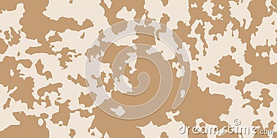 Vector cow skin in brown spotted on light beige background , seamless pattern, animal print Vector Illustration