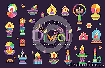 Happy Diwali Vector Illustration