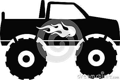 Monster truck svg vector cut file for cricut and silhouette Stock Photo