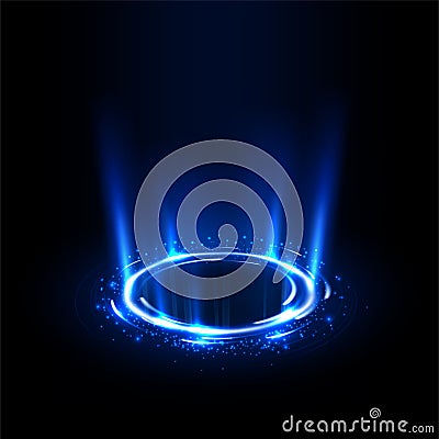 Rotating blue rays with sparkles. Suitable for product advertising, product design, and other. Vector illustration Vector Illustration