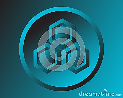 Blue gardient circle background design Vector Illustration