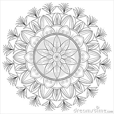 Flower Henna Embroider Fabrics Seamless Pattern Stock Photo