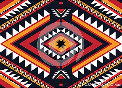 Geometric ethnic oriental ikat pattern traditional Design for background,fabric,wrapping,clothing,wallpaper,Batik,carpet,embroider Vector Illustration