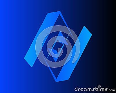 Abstract bluer sign logo design Stock Photo