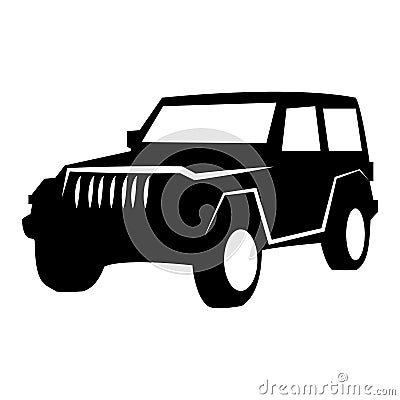 Jeep icon, vehicle company logo vector design illustration, isolated on white background. Vector Illustration