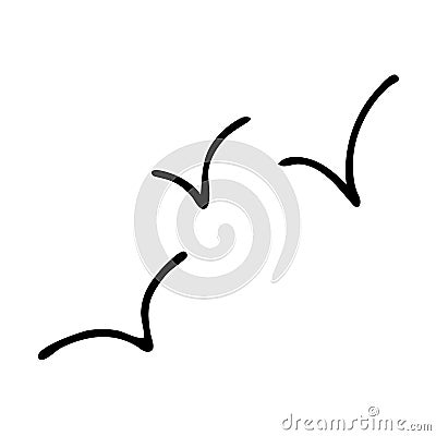 A set of hand-drawn checkmarks. Isolated on a white background.Ð¡heckmarks in the doodle style. Stock Photo