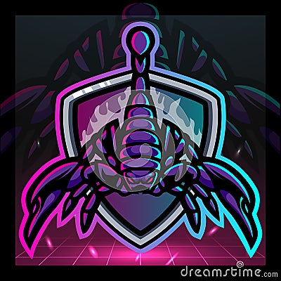 Scorpion mascot. esport logo design Vector Illustration