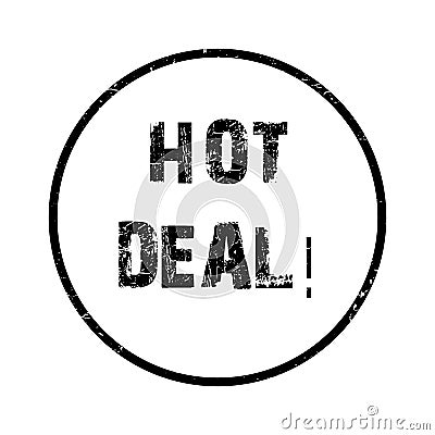 Hot deal stamp on white Stock Photo