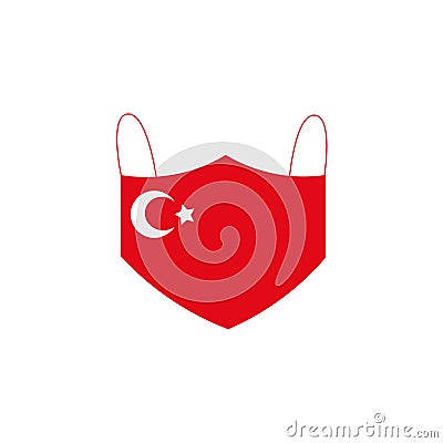 design mask theme flag turki Vector Illustration