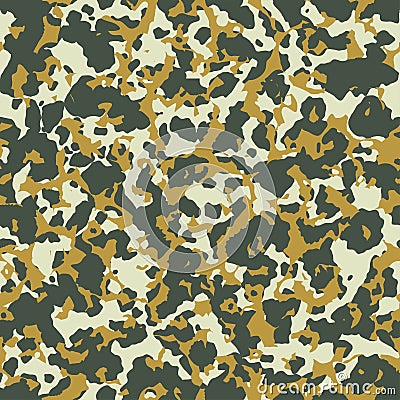 Abstract military camouflage background. Seamless urban camo pattern for army clothing. Vector Vector Illustration