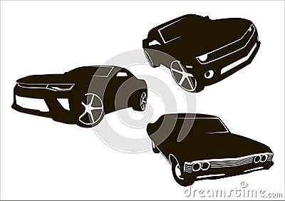 Vector car layouts Vector Illustration