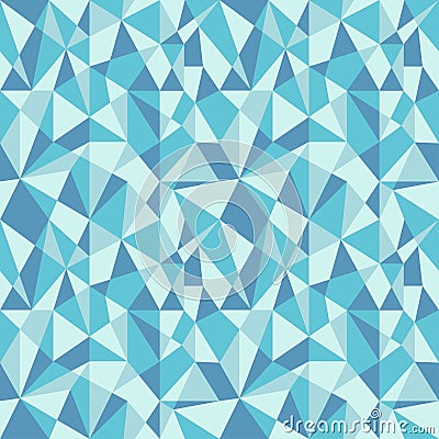 Triangle low poly pattern. Geometric triangular seamless texture. Abstract blue mosaic background. Vector illustration. Vector Illustration