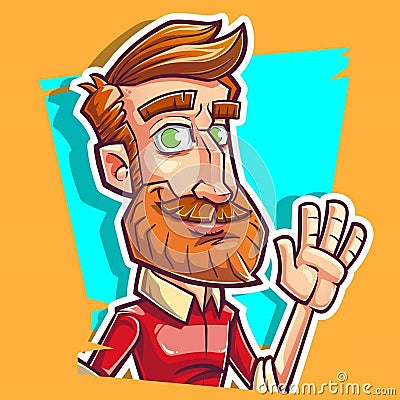 Men illustration ideas- abstract art Cartoon Illustration